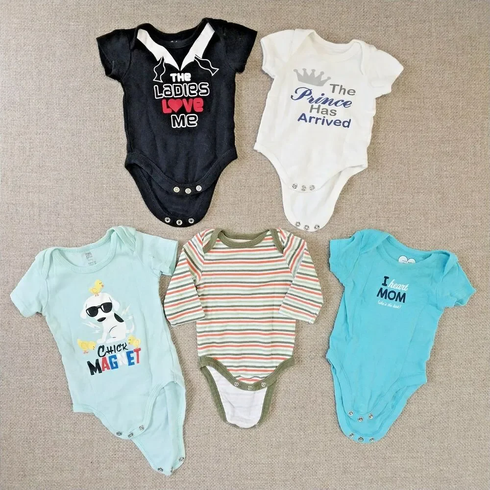 Baby Infant Boy Clothing Bundle Bodysuit Variety Of Colors 10 Pieces Newborn #15